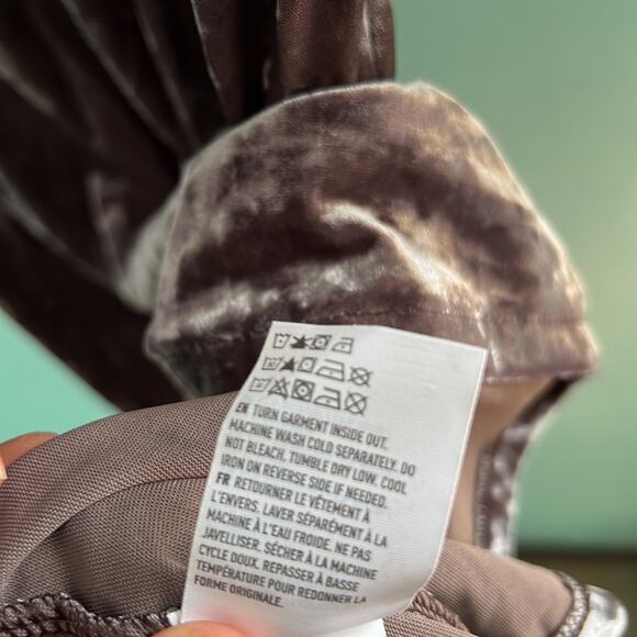 American Eagle AE Crushed Velvet Ruffle Mini Dress - Picture 13 of 13